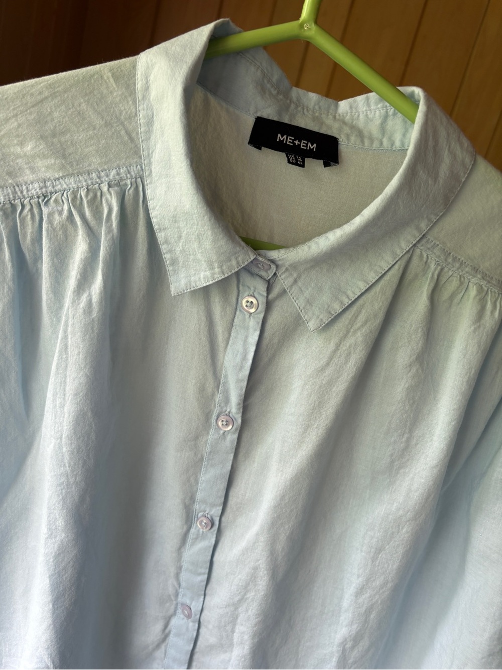 ME+EM Light Blue Women's Button-Down Shirt